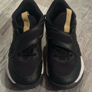 Nike Kids Black and Gold Sneakers